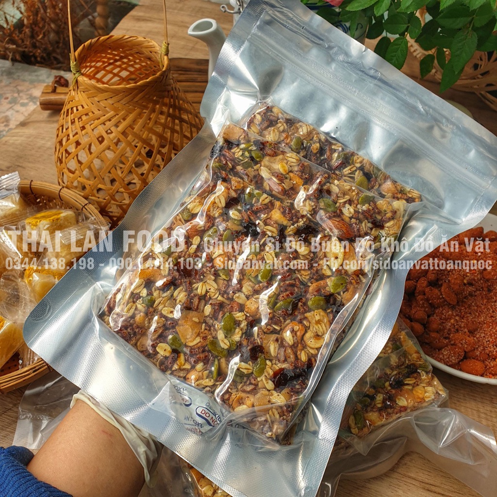 Granola Bar - Thanh Hạt Dinh Dưỡng Lon 250Gr - Thanh Ngũ Cốc