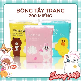 Bông tẩy trang gấu thỏ Silubi 200 miếng