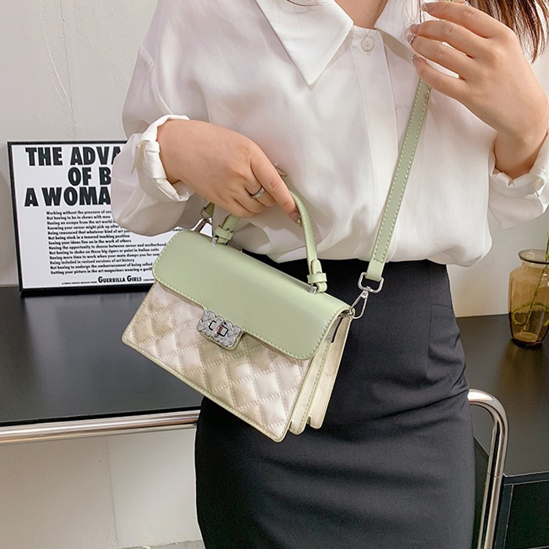 Túi Đeo Chéo Đính Kim Cương Tương Phản Thời Trang Cho Nữ