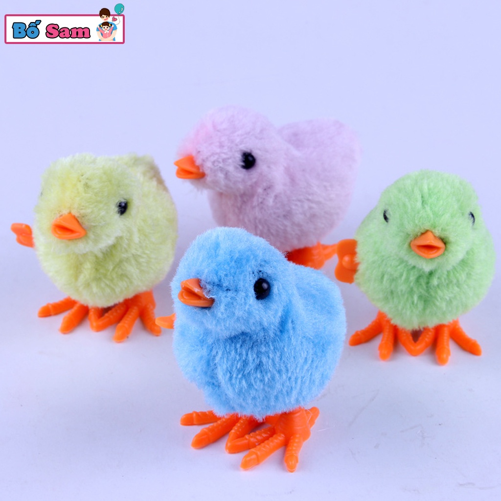 Đồ chơi gà con vặn cót bằng bông chạy lon ton đáng yêu cho bé Shop Bố Sam