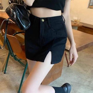 Chân váy jean xẻ