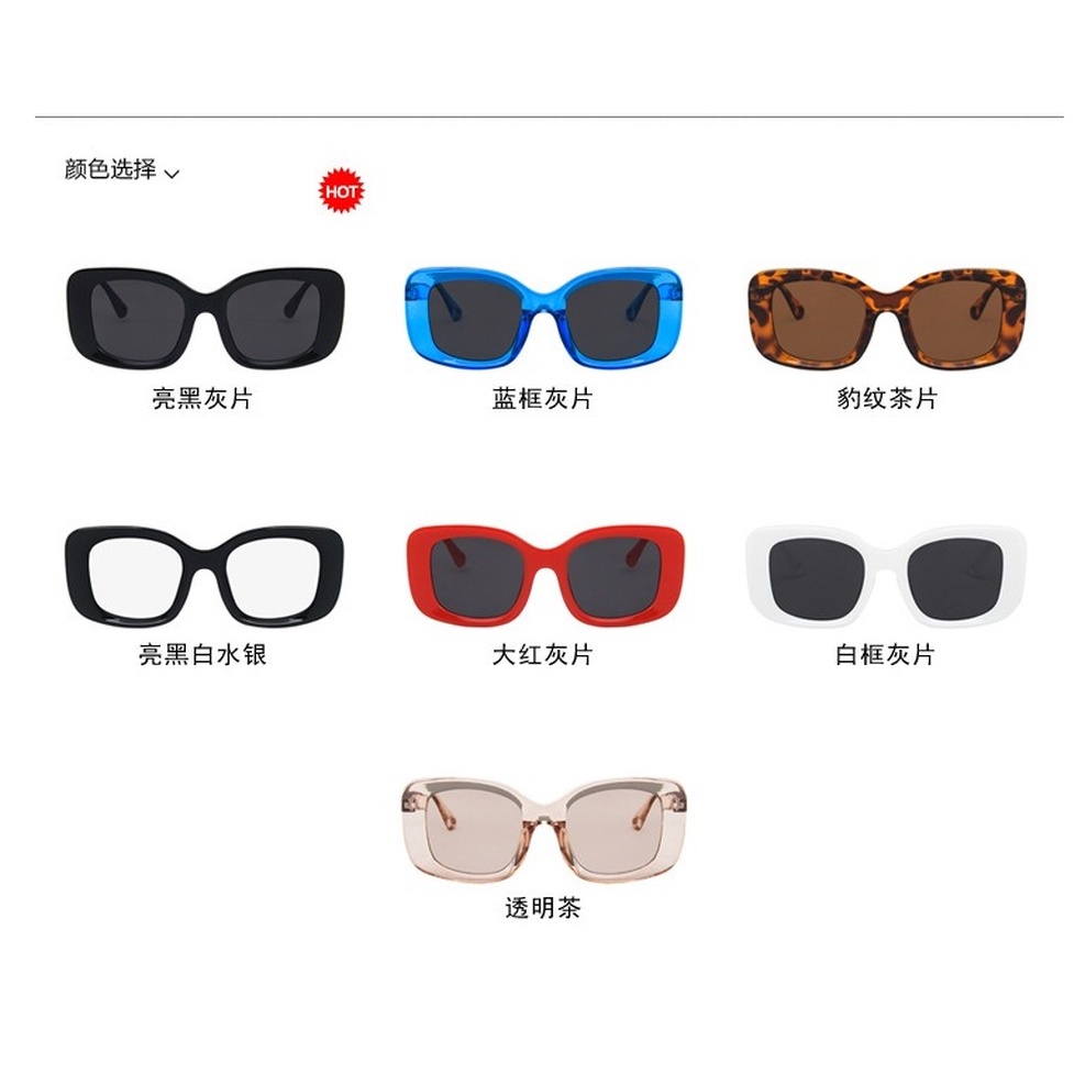 Kính Mát Gọng Vuông Cỡ Lớn Phong Cách Âu Mỹ Thời Trang