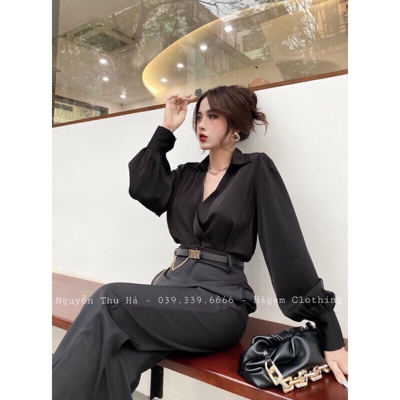 ÁO SƠ MI NỮ DÀI TAY MÀU ĐEN, NHIỀU MÀU PHONG CÁCH HÀN QUỐC CHO CÔ NÀNG CÔNG SỞ