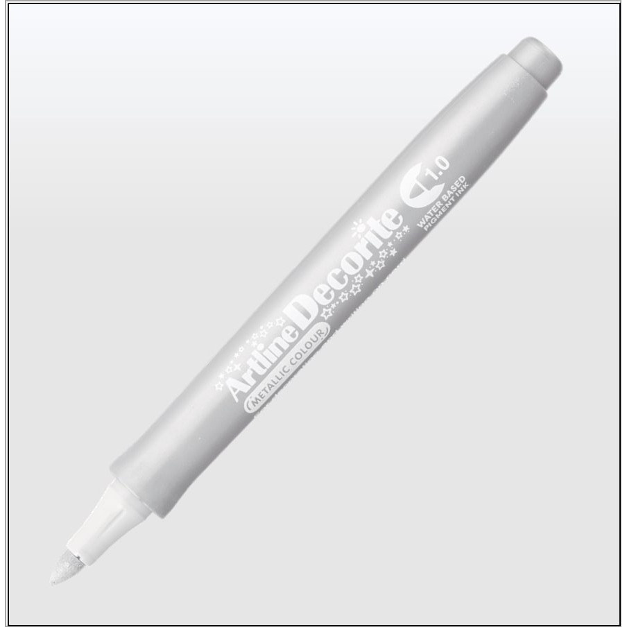 Bút màu nổi viết vẽ trên mọi chất liệu Artline Decorite EDFM-1- Màu bạc nhũ