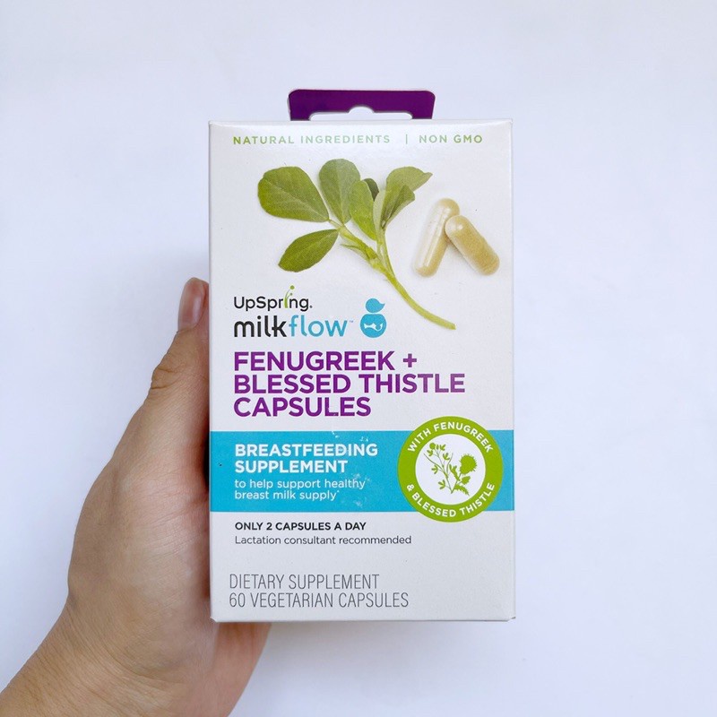 Lợi sữa Upspring MilkFlow cỏ cà ri Mỹ - 1800mg