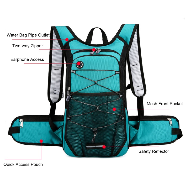 Ba Lô Leo Núi / Đi Bộ Đường Dài / Leo Núi / Đạp Xe Chất Liệu Nylon Có Túi Đựng Nước