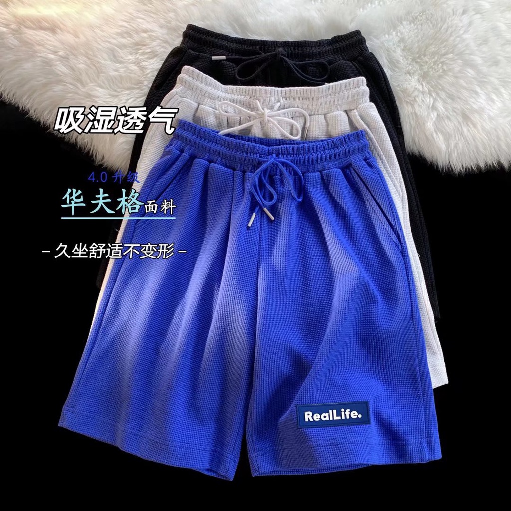 Quần Short Dáng Rộng Thoáng Khí In Chữ Phong Cách Hip Hop Nhật Bản Cá Tính Cho Nam Size M-3XL