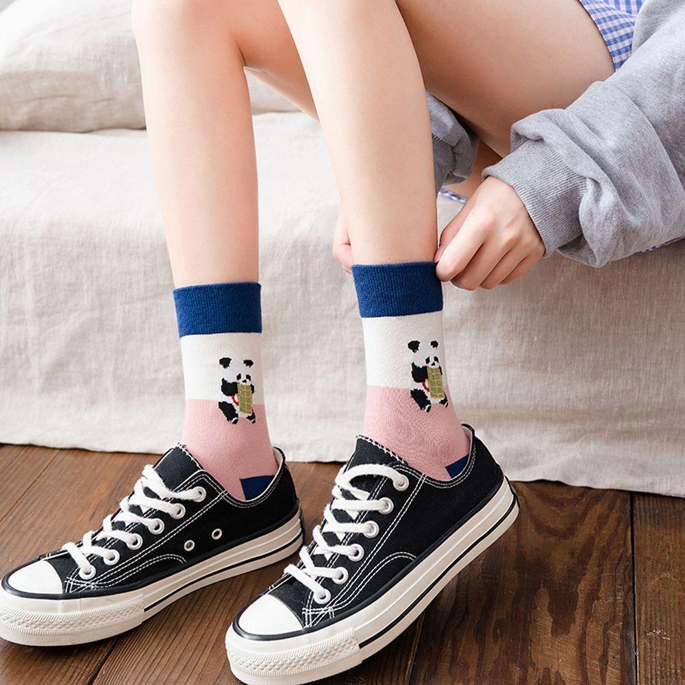 Vớ Thể Thao Mềm Mại Hình Gấu Trúc Dễ Thương Cho Nữ