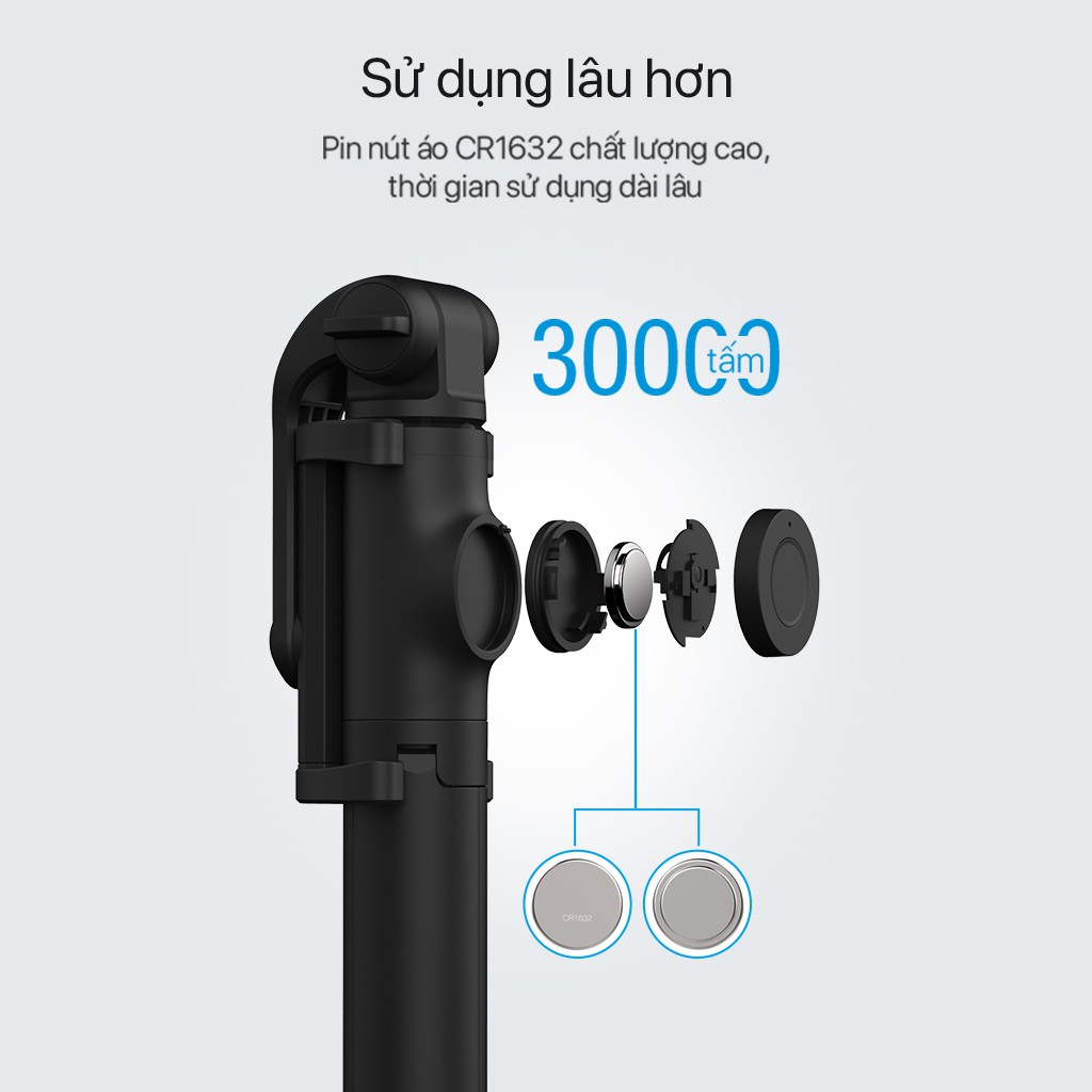 Gậy Chụp Hình Remote Bluetooth VIVAN ST-B01 Đa Năng Có Giá Đỡ Xoay 360 Độ- - BẢO HÀNH 1 ĐỔI 1 CHÍNH HÃNG