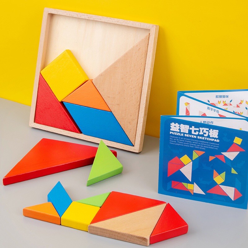 Bộ xếp hình Tangram kích thích sáng tạo cho bé