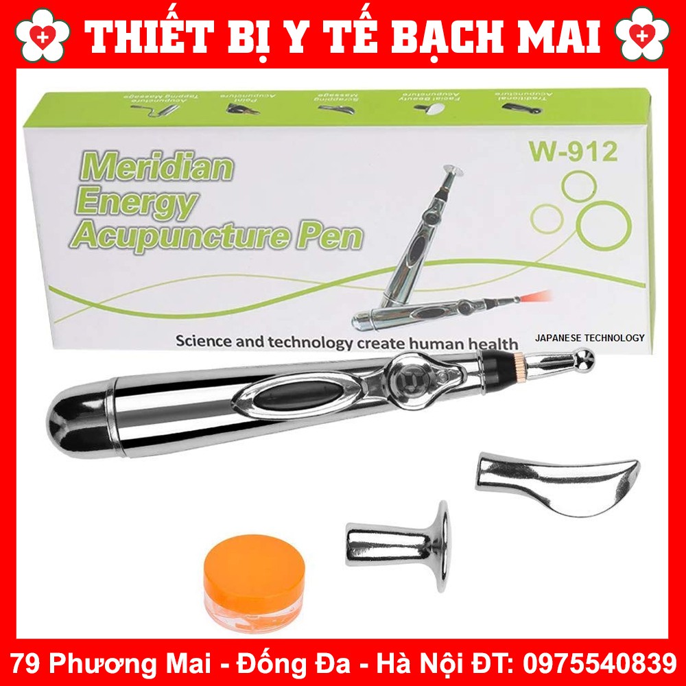 Bút Dò Huyệt Châm Cứu Trị Liệu Xung Điện Cầm Tay W-912 kèm pin