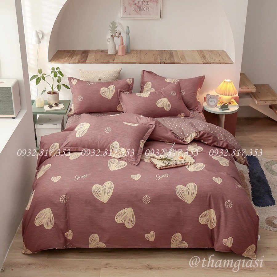 Ga Gối Cotton Poly giá rẻ bọc 2 mặt có khóa kéo cho nệm topper, đệm bông kích thước 1m| 1m2| 1m4| 1m6| 2m