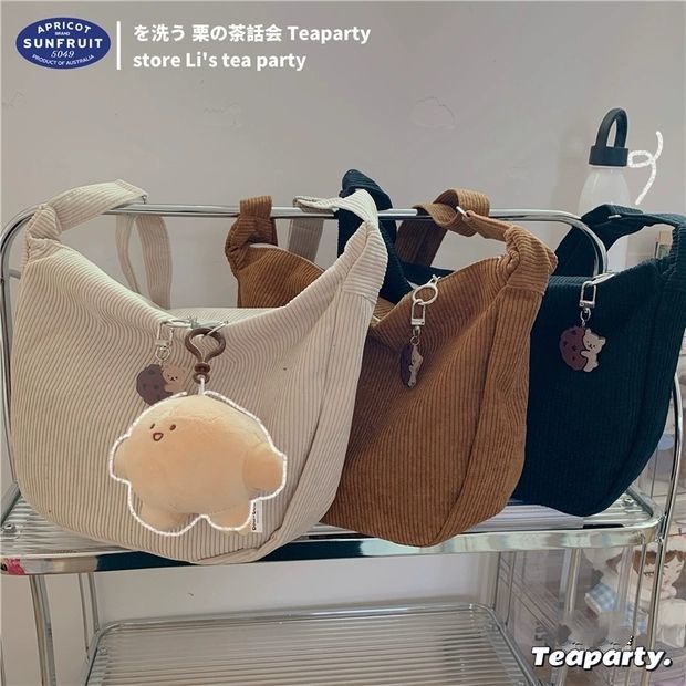 Túi Vải Đeo Chéo Phong Cách Harajuku Cho Nữ