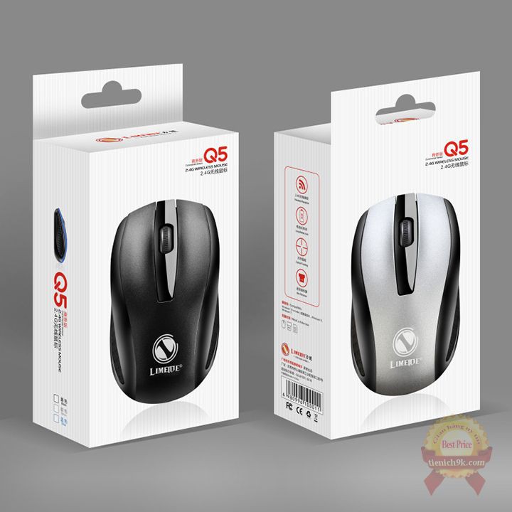 Chuột quang không dây Limeide Q5 2.4gHz wireless mouse DPI cao 1000 cho laptop