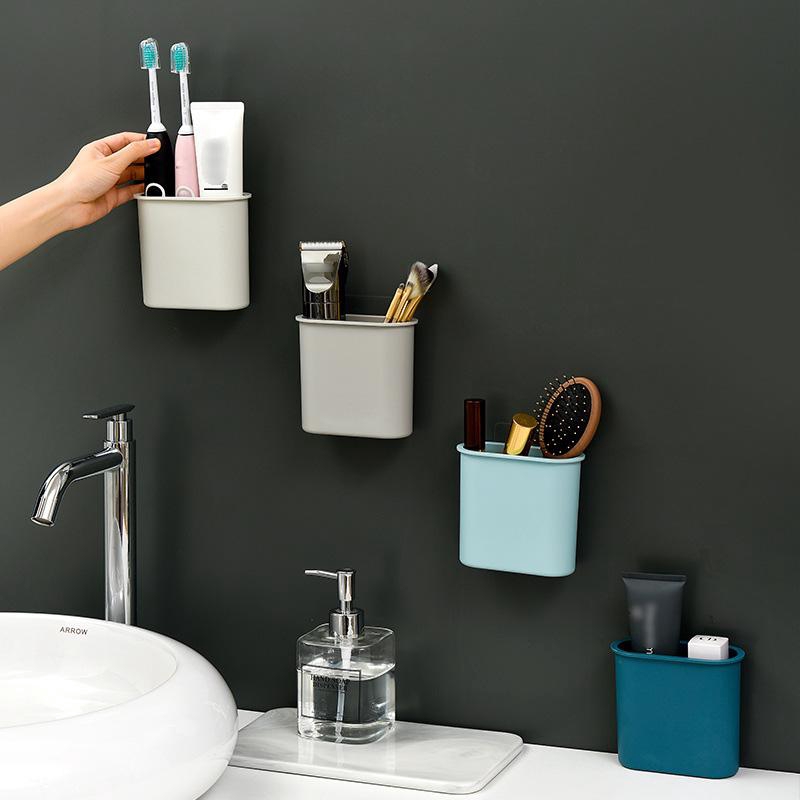 Giá Đỡ Bàn Chải Đánh Răng Gắn Tường Bằng Nhựa Tiện Dụng Cho Phòng Tắm Bekas Berus Gigi Dinding Rak Bilik Air Tanda