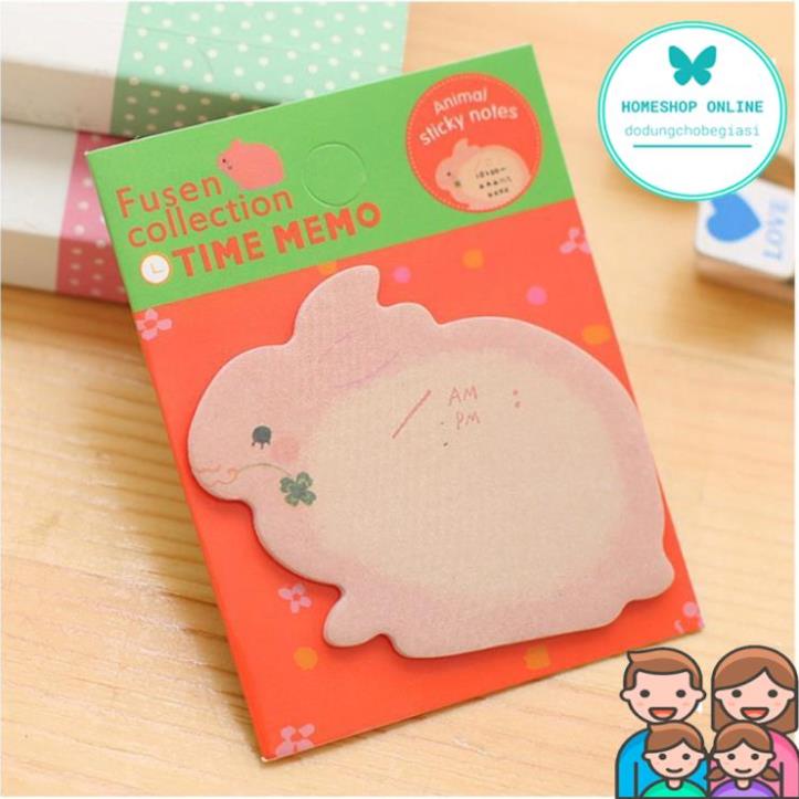 Combo 10 Giấy nhớ note hình các con vật dễ thương đáng yêu_Đồ dùng học tập cho học sinh