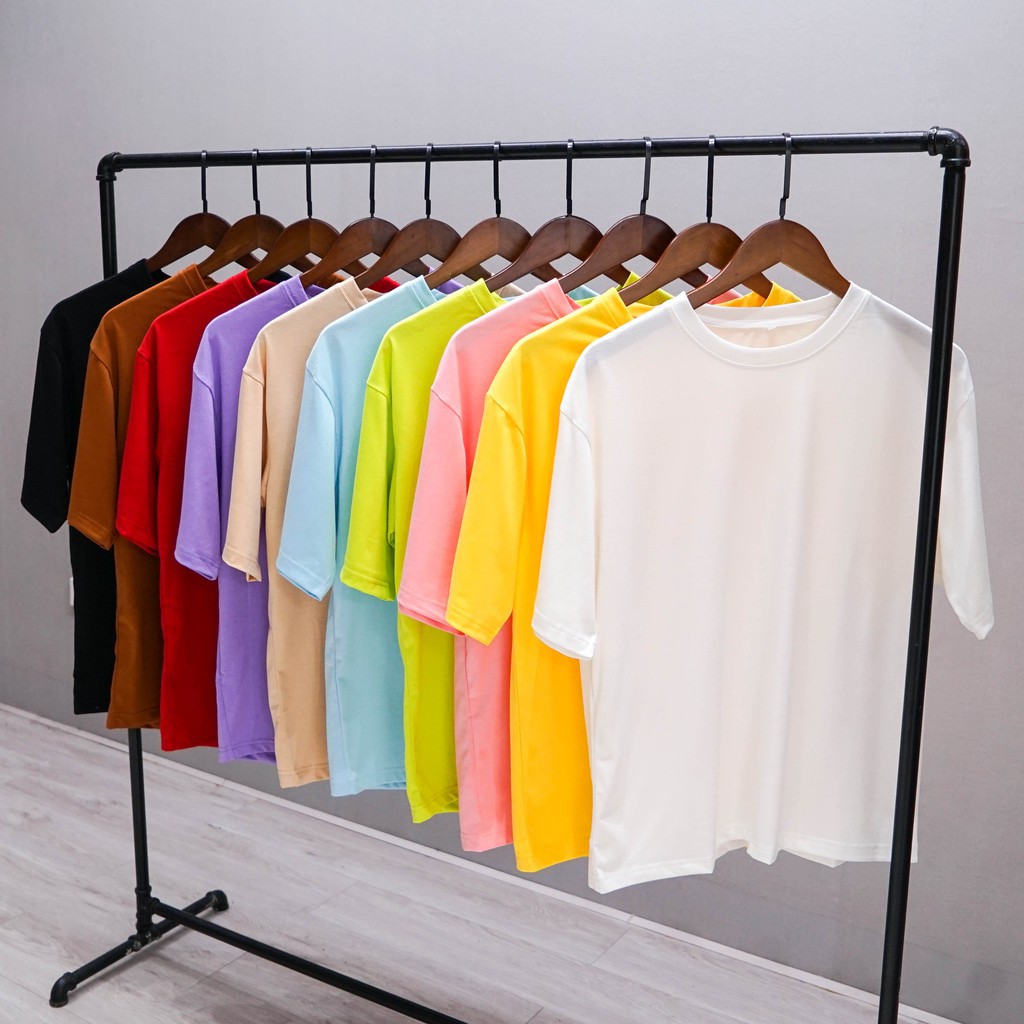 Áo Thun Trơn nam/nữ Tay Lỡ form rộng Taosan, kiểu unisex basic tee, áo phông chất cotton | BigBuy360 - bigbuy360.vn