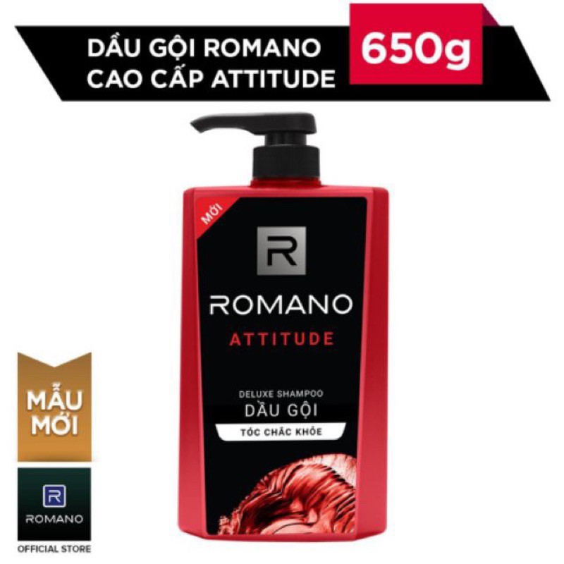 Dầu Gội Cao Cấp Cho Nam Romano Attitude 650g