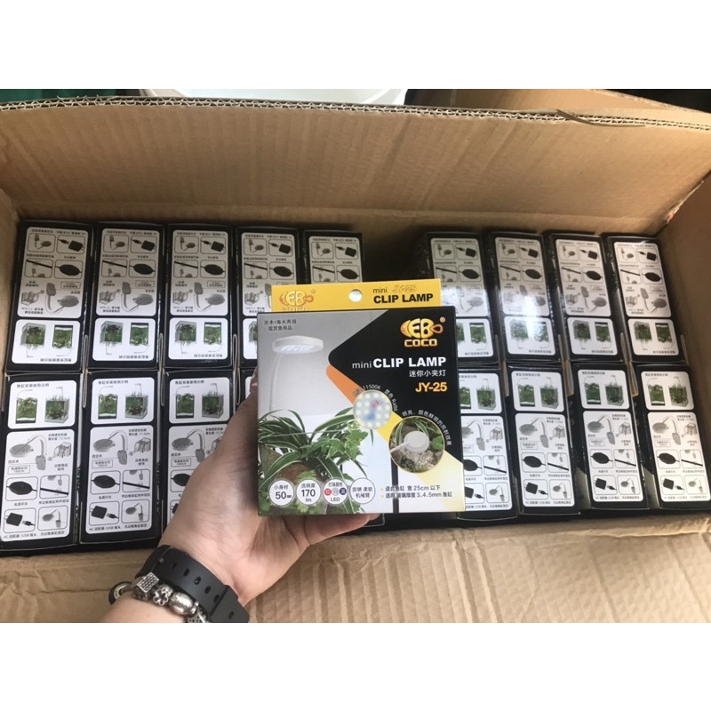 Đèn Led Kẹp Máng Tròn Cho Hồ Cá Tép Mini | Đèn Coco JY-25