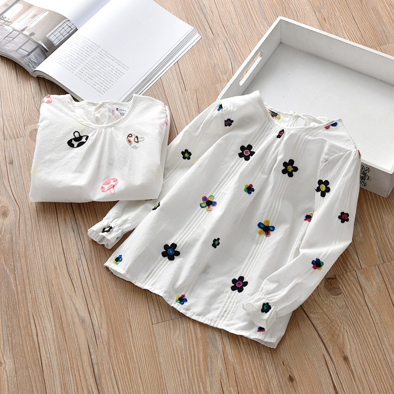 Áo thun IQ ANGEL cotton tay dài cổ tròn phong cách Hàn Quốc thời trang mùa xuân cho bé gái