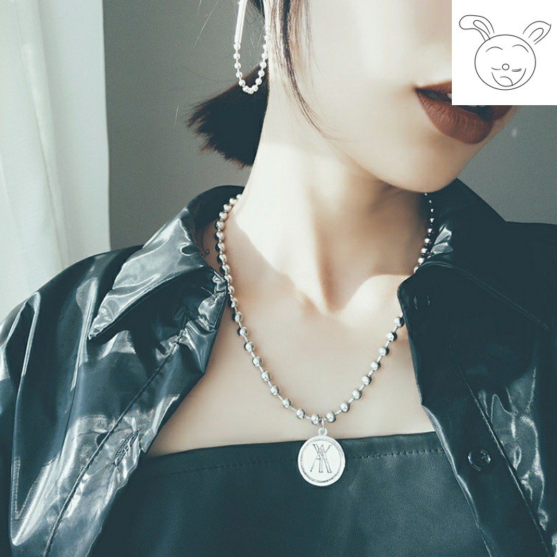 [Ảnh thật] Dây Chuyền Titan Nam/ Nữ ERASHOP 077796 - Hột Bảng Tròn Đơn Giản, Cool Ngầu, Cá Tính, Rẻ Đẹp