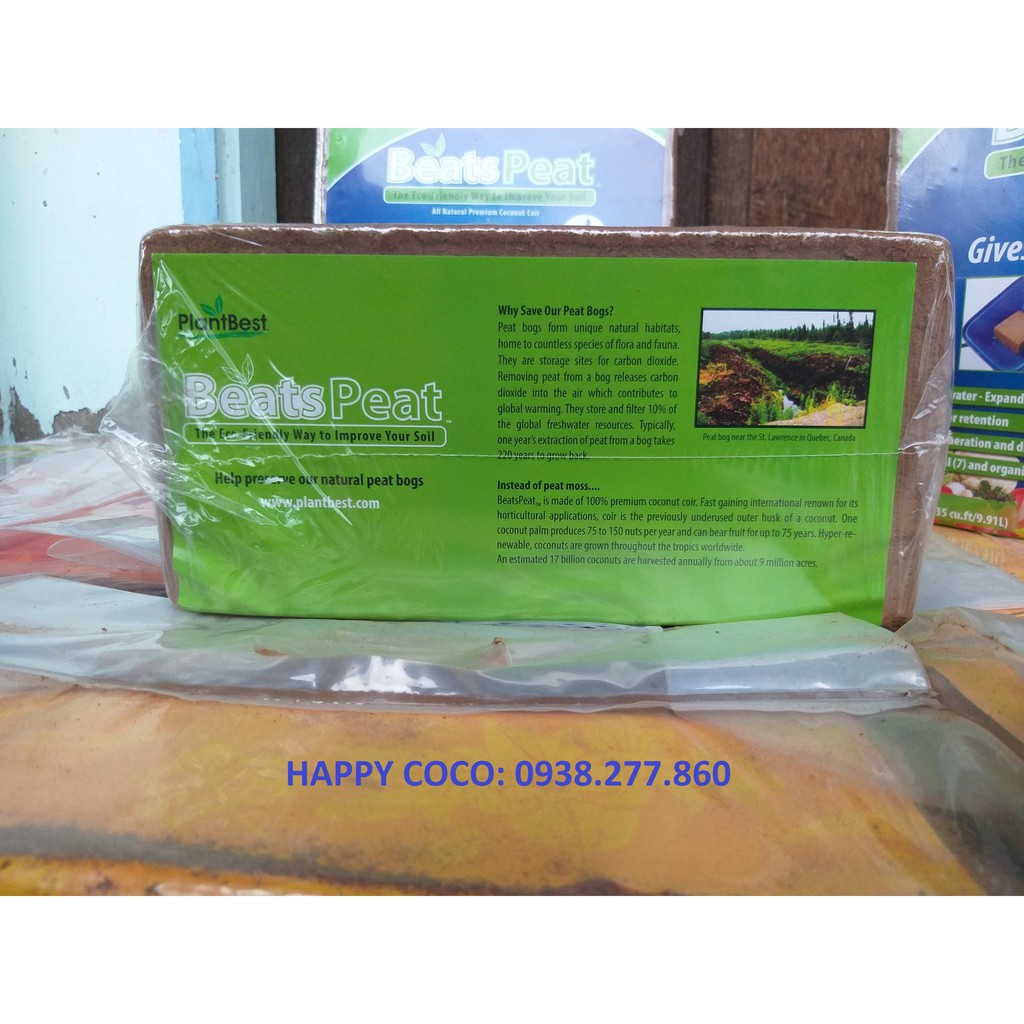 Mụn dừa (Bột dừa) ép kiện -GROW IT 4 lớp (BEATS PEAT) - Hàng xuất khẩu Châu âu, Mỹ, Canada - Giá thể trồng cây