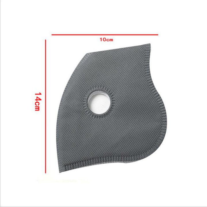 Khẩu trang vải kháng khuẩn than hoạt tính 5 lớp có kính bảo hộ chắn chống giọt bắn van thở thông thoáng