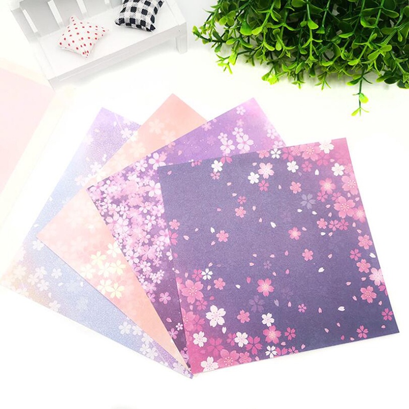 Set 60 / 65 Giấy Gấp Origami 2 Mặt Hình Ngôi Sao / Hoa / Tàu Không Gian