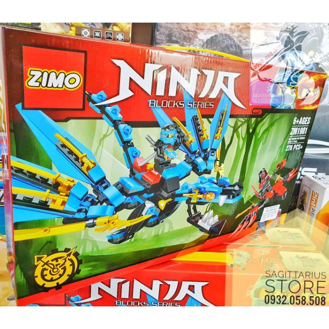 Lego Zimo Lắp Ráp Robot Ninja Rồng  _ 276 Mảnh