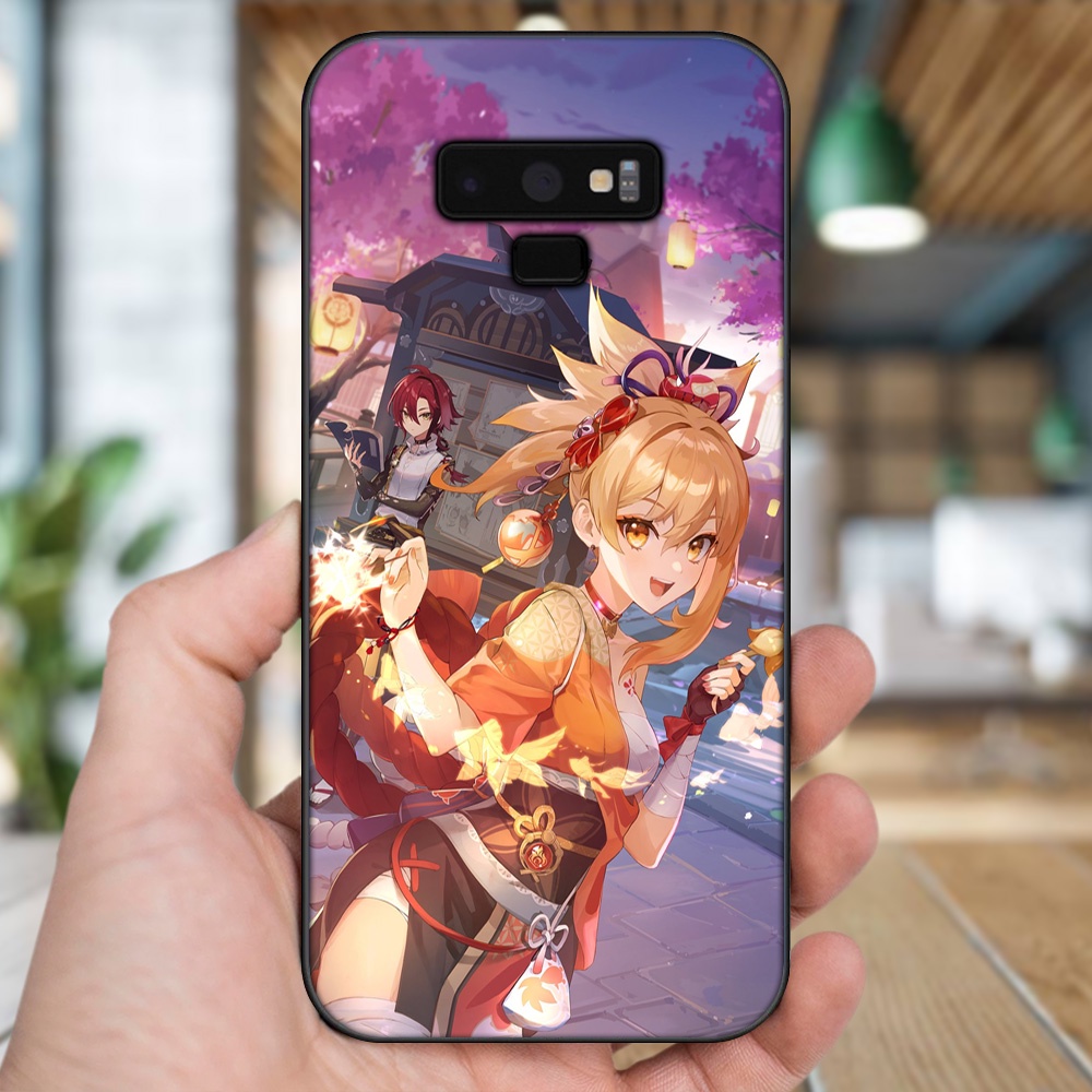 Ốp lưng Samsung Note 9 viền đen in hình Yoimiya Genshin Impact