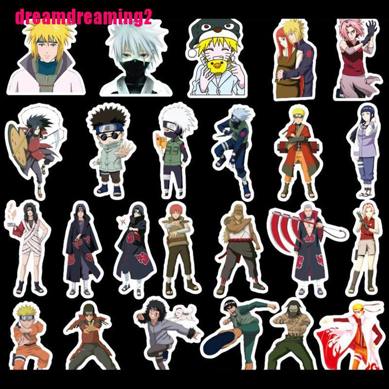 Bộ 100 Miếng Dán Chống Thấm Nước Hình Naruto