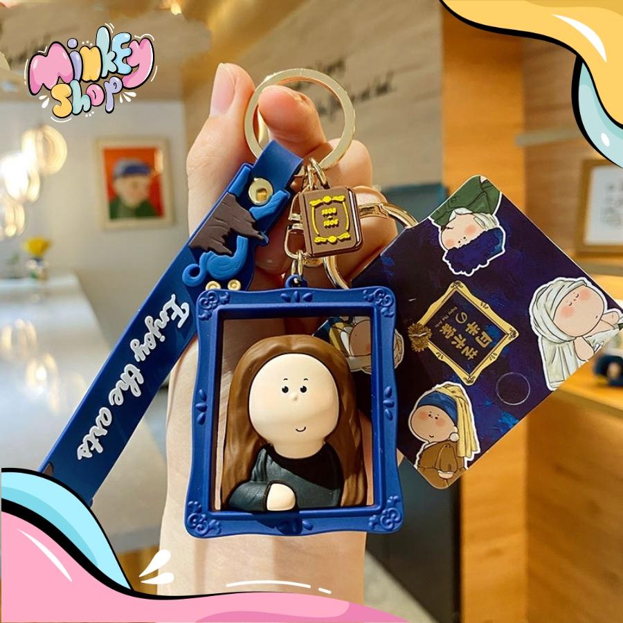 Móc khóa Những bé nghệ sĩ mặt trăng dễ thương phụ kiện túi xách ô tô Ba lô cute 02MKBe -Minkey