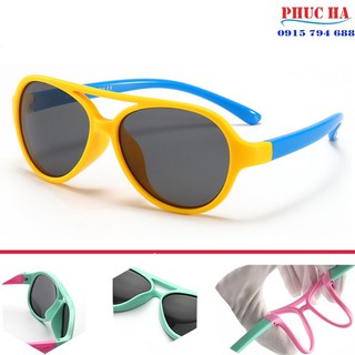 Kính mát cho bé chống bụi UV gọng dẻo siêu nhẹ