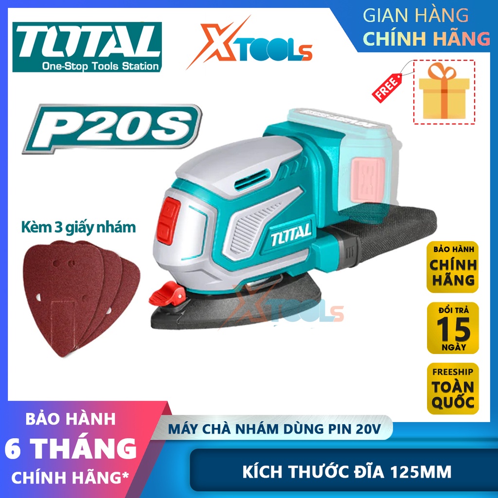 Máy chà nhám dùng pin Lithium-Ion 20V, máy chà tường kích thước đĩa 125mm, tốc độ không tải 13000/phút-CHÍNH HÃNG-XTOOLS