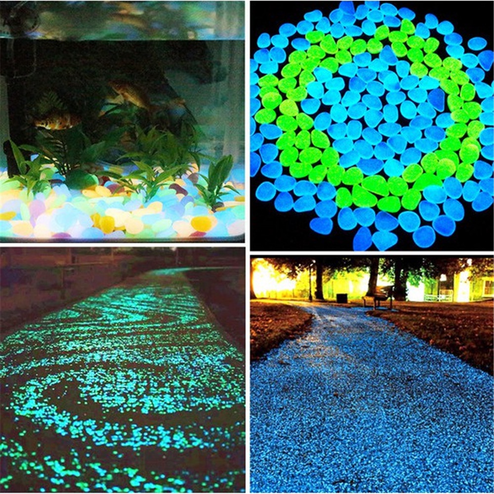 Bộ 50 Viên Đá Dạ Quang Nhân Tạo Phát Sáng Trong Tối Trang Trí Đa Ứng Dụng