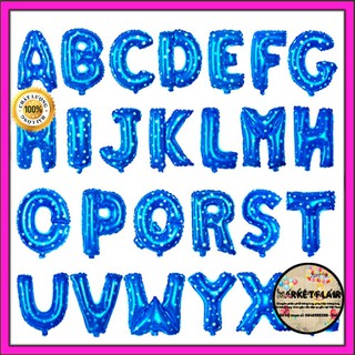 Bóng bay chữ cái (A -> M) Màu hồng, Xanh chấm tim