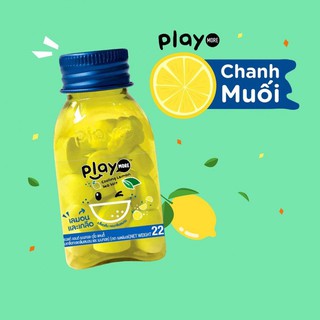 Kẹo Ngậm Play More Chanh Muối Dạng Hũ 22g - Mẫu mới 2019