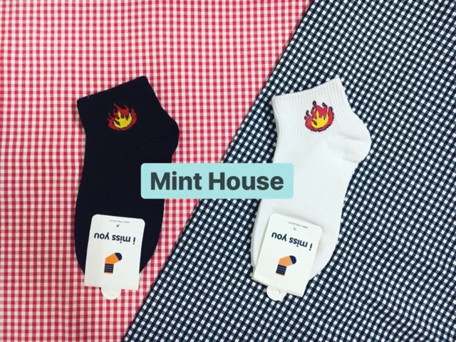 Tất lửa cổ ngắn - ảnh thật