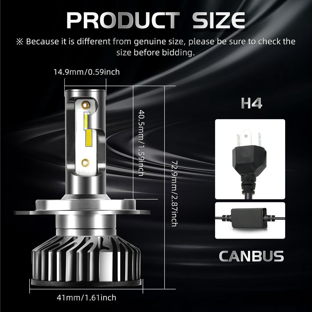 Đèn Sương Mù ô tô màu vàng trắng Bóng Đèn Pha 9006 H4 H7 H11 72W 10000LM Thiết Kế Nhỏ Gọn Chuyên Dụng Cho Xe Hơi 12V 24V