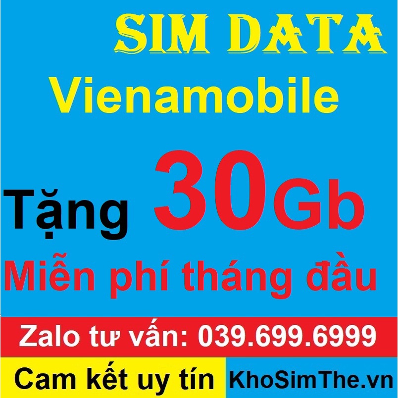 Sim Vietnamobile. Có ngay 30Gb/tháng.miễn phí gọi nội mạng