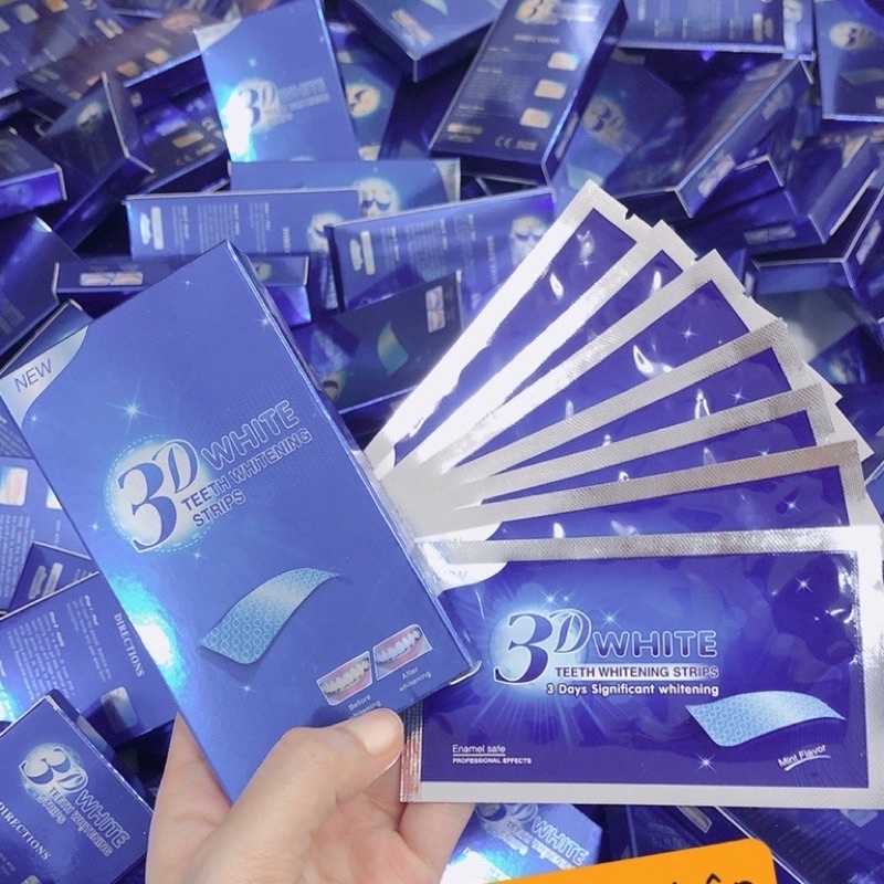 Miếng dán trắng răng tiện lợi 3D White Teeth Whitening Strips ILY