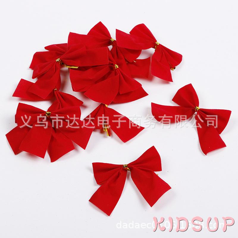 Set 12 nơ treo trang trí cây thông noel bằng nhựa xinh xắn dành cho Giáng Sinh