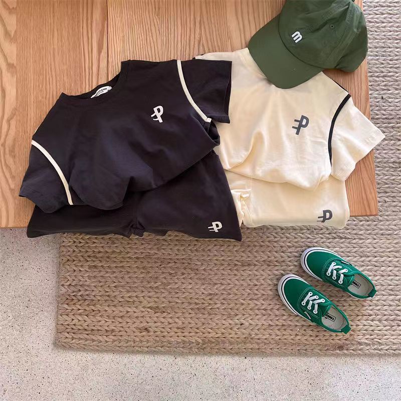 Bộ Đồ Ngắn Tay Thời Trang Mùa Hè Phong Cách Mới Mẻ Dành Cho Bé Trai