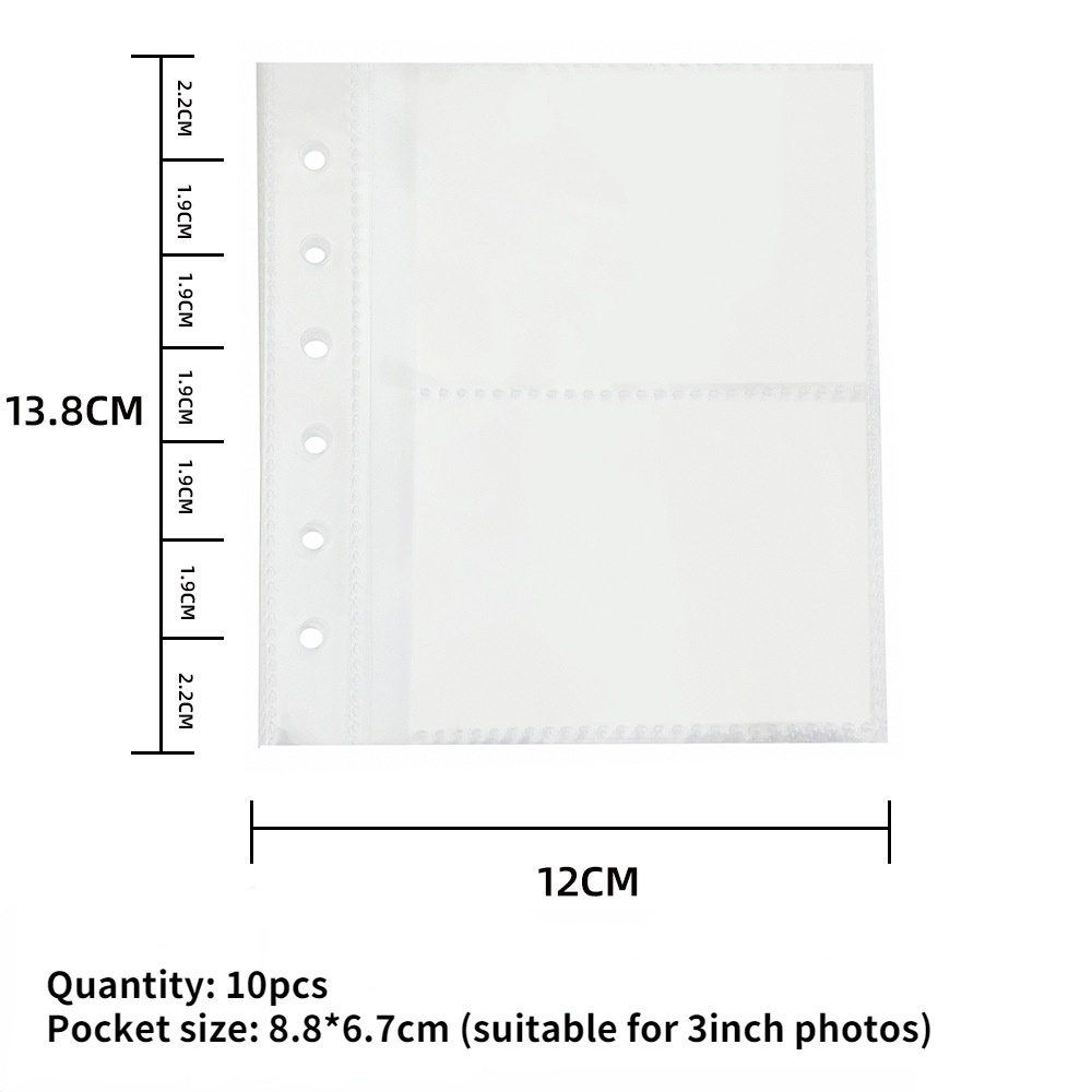 Sổ Còng Binder Vỏ bìa sổ đựng thẻ ảnh mini / Giấy bấm 6 lỗ xinh xắn