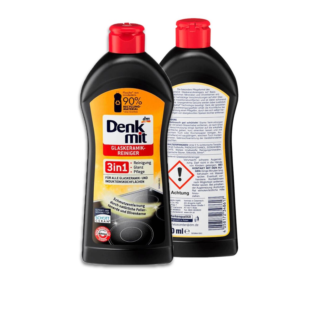 Dung dịch vệ sinh bếp DENKMIT 3 in 1 làm sạch vết bám trên bàn bếp, mặt bếp từ bếp gas