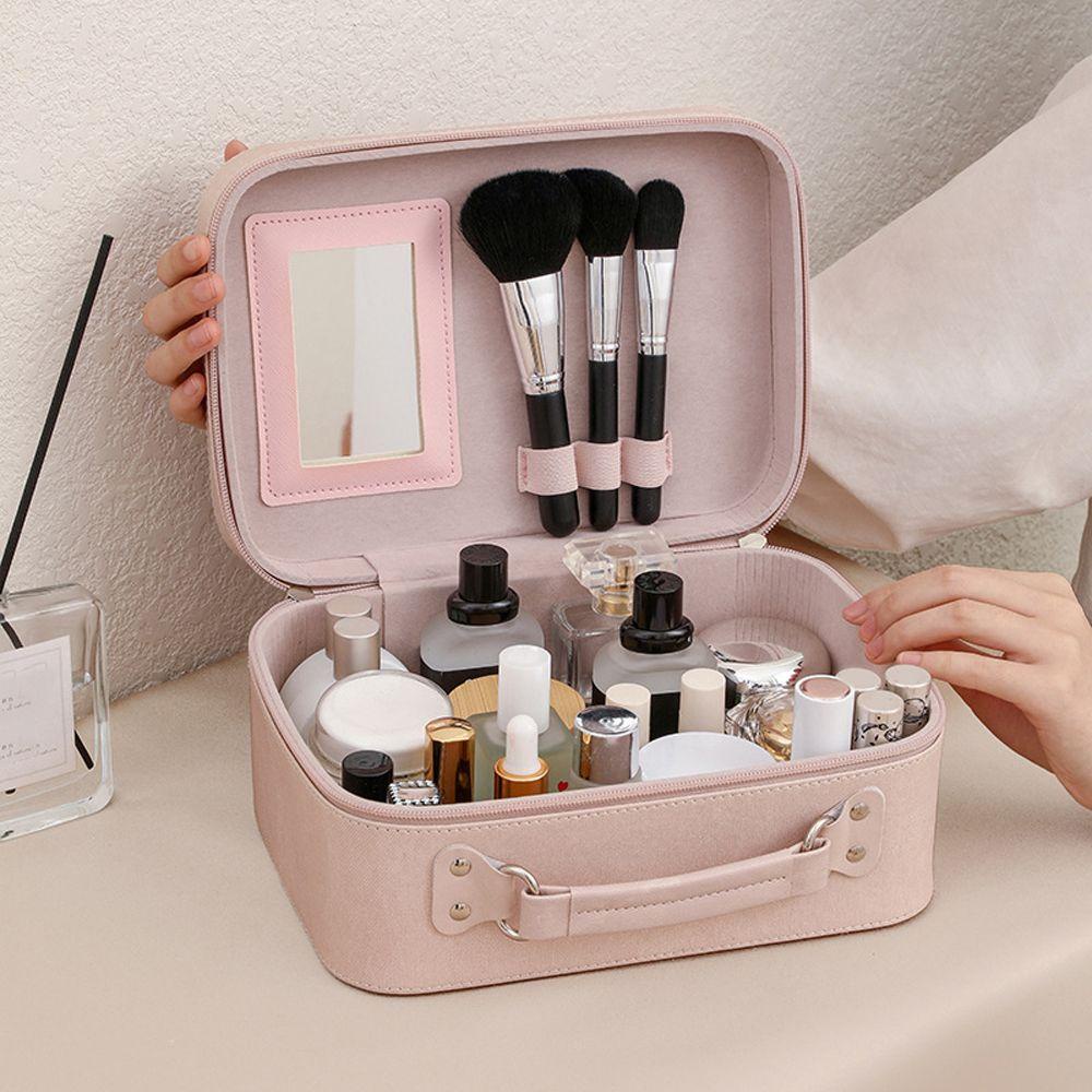 OCEANMAP Túi Đựng Mỹ Phẩm Da PU Chống Thấm Nước Sức Chứa Lớn Tiện Dụng Cho Nữ