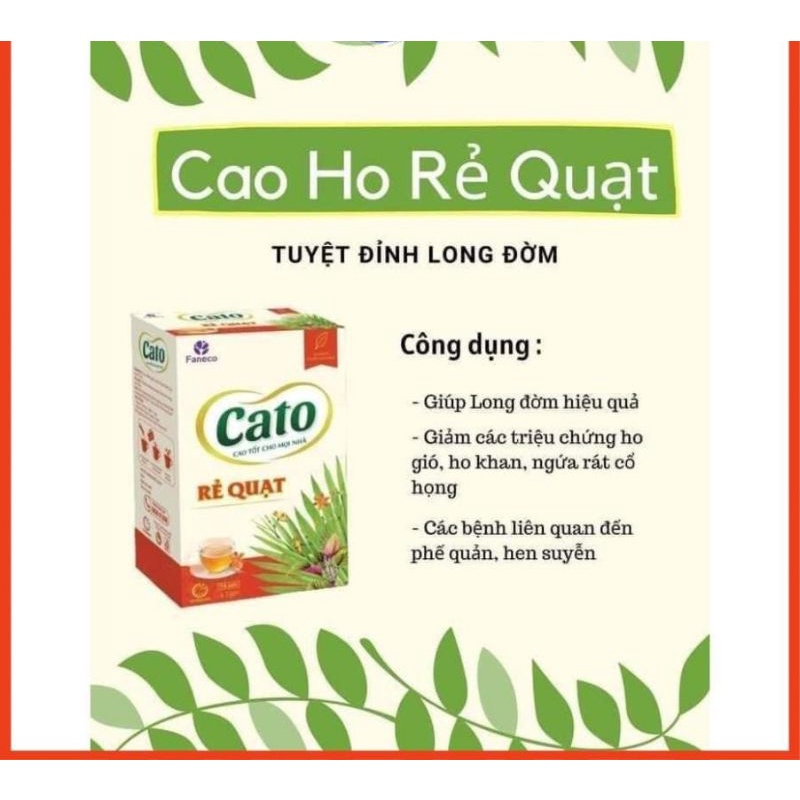 Cao rẻ quạt Faneco  dùng ho gió, ho khan, ho đờm, ho lâu ngày, long đờm