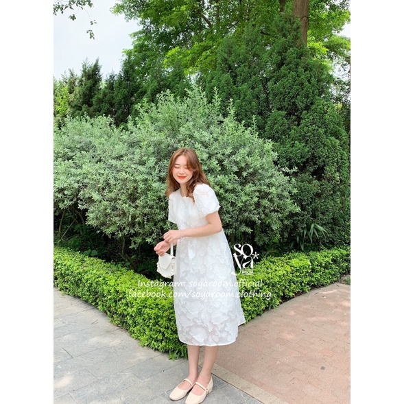 Đầm babydoll nơ sau lưng -Hai phiên bản khác nhau