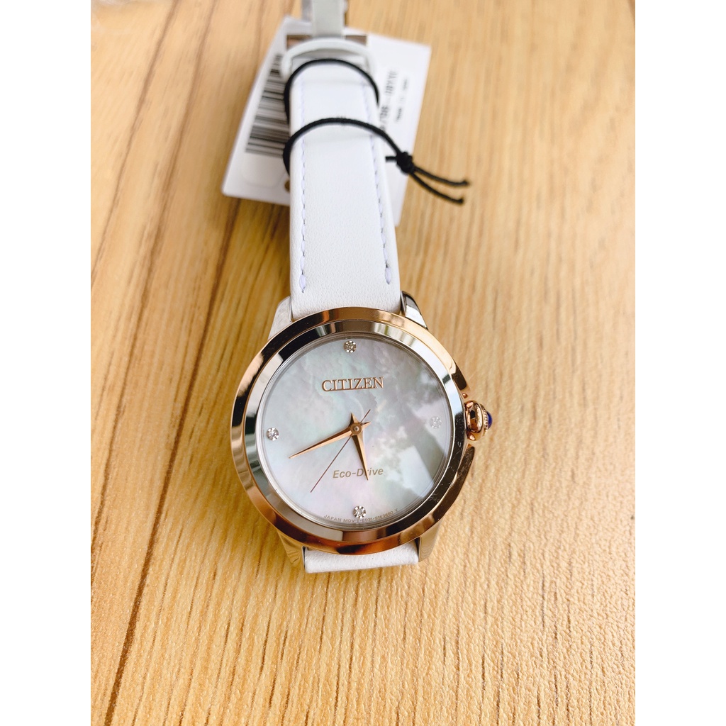 Đồng hồ nữ chính hãng Citizen Ceci Diamond EM0796-08Y - Máy quartz pin năng lượng ánh sáng - Kính cứng