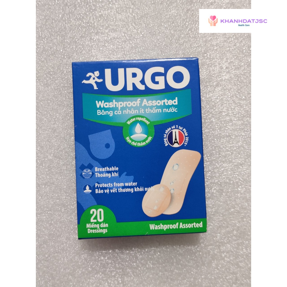 Băng cá nhân URGO Washproof cho người hay tiếp xúc với nước